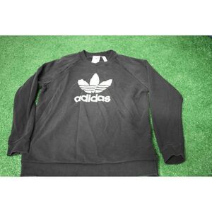 Adidas Trefoil Logo Black Sweatshirt XL Pullover Crewneck Vintage Style